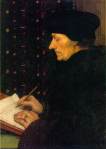 Erasmo, retratado por Holbein, o jovem.